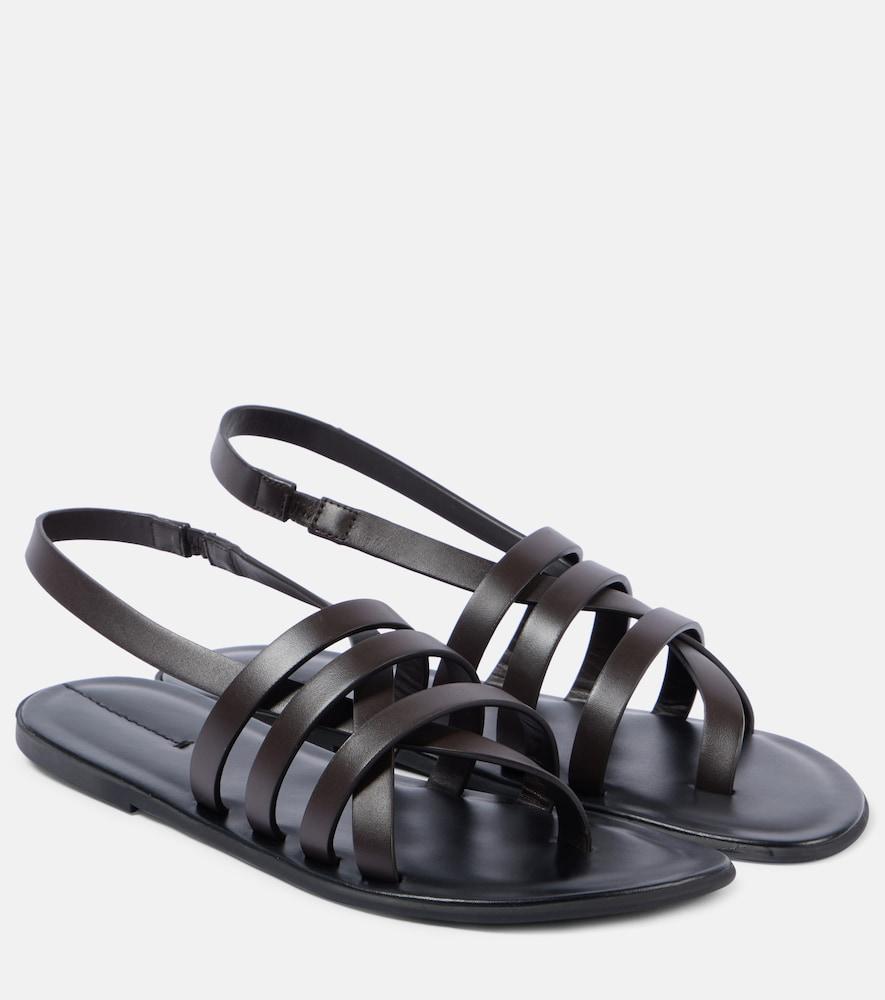 the row line leather sandals
