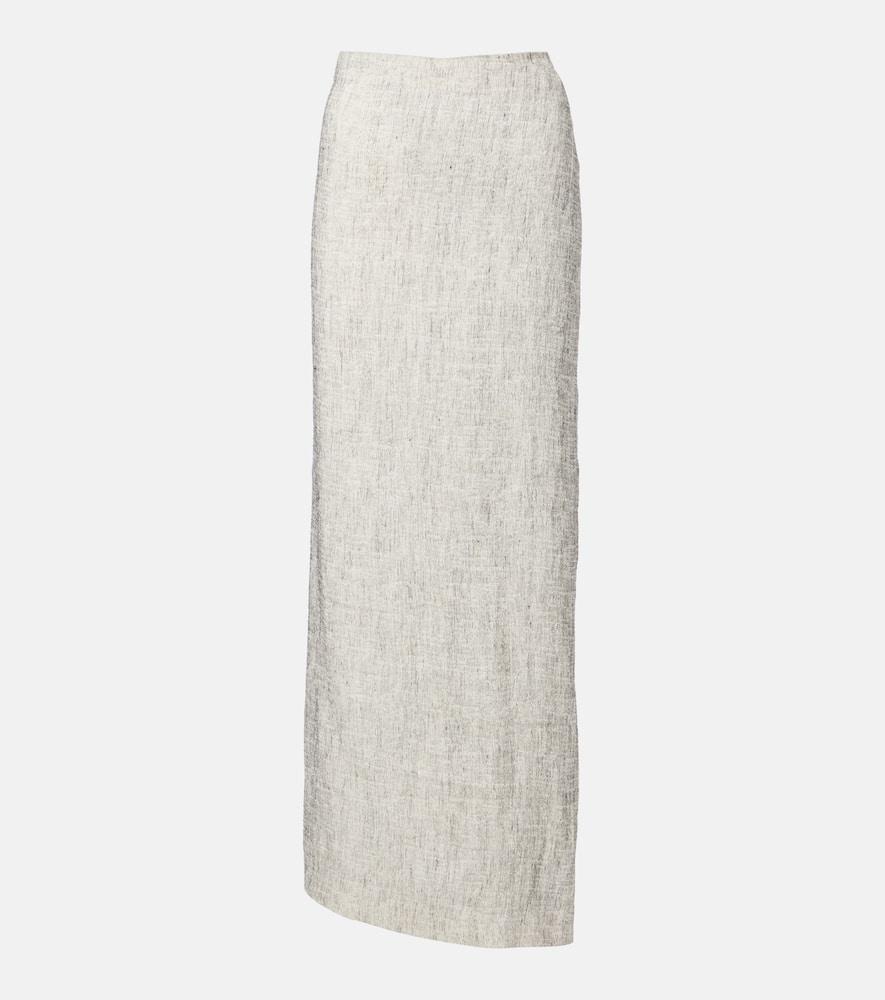 the row linen and silk maxi skirt