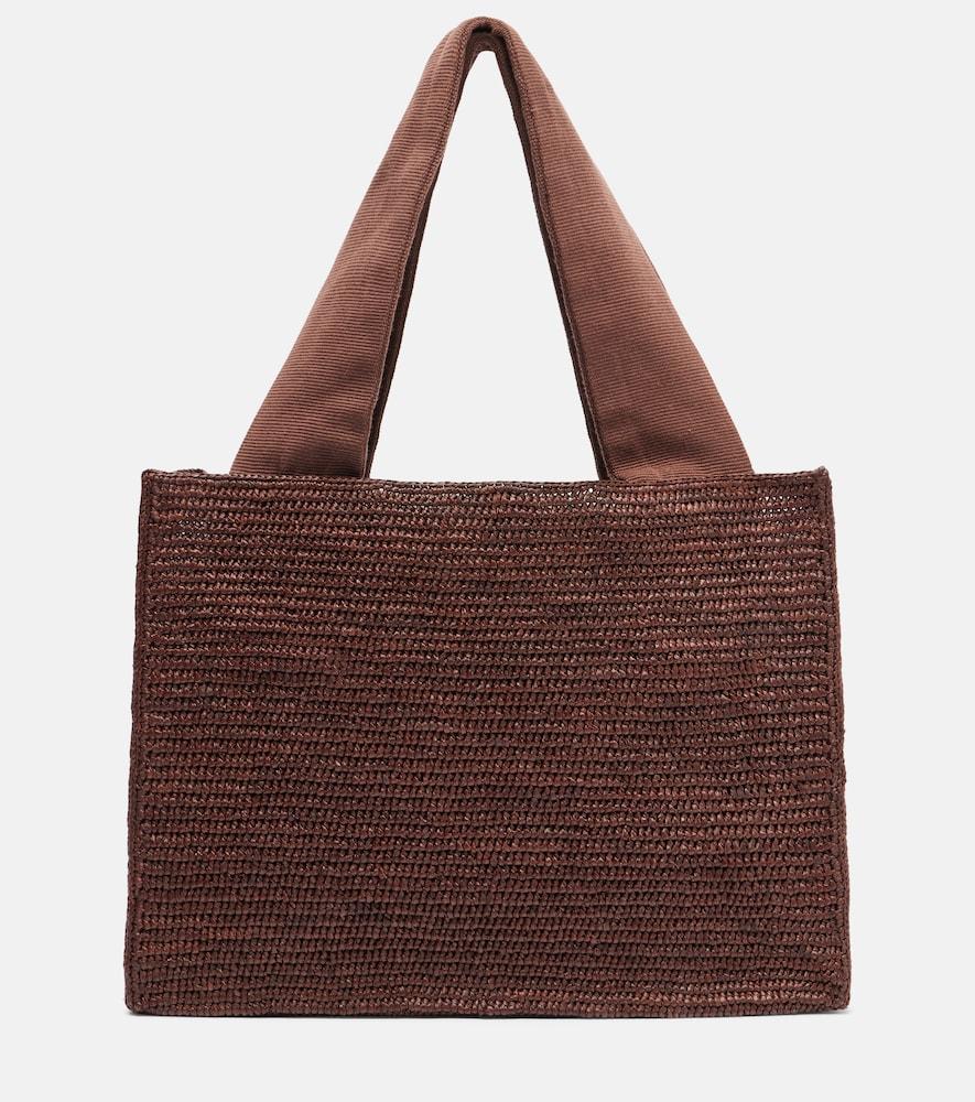 the row loretta raffia tote bag