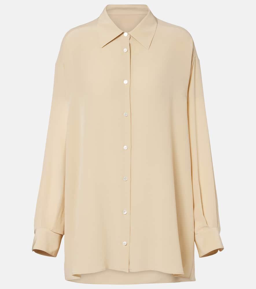 the row luka silk crêpe shirt