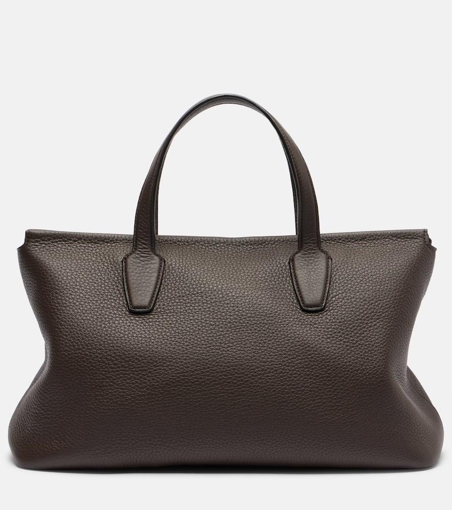 the row marcel leather tote bag