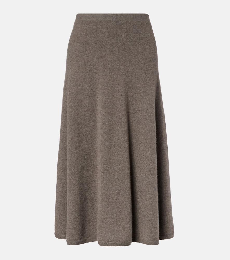 the row masini cashmere midi skirt