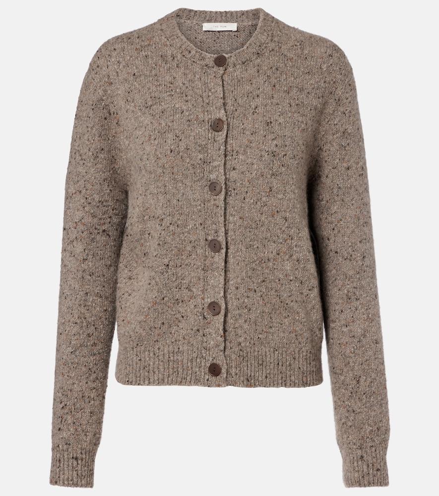 the row mauino cashmere tweed cardigan