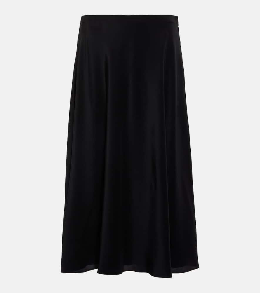 the row medela silk satin midi skirt