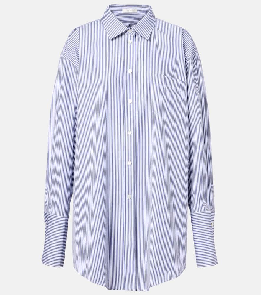 the row ment bengal stripe cotton poplin shirt