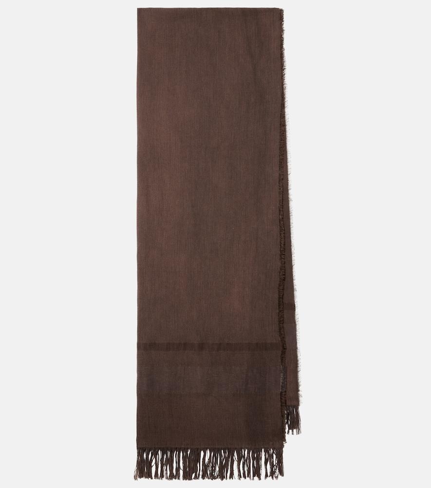 the row merisi cotton and linen scarf