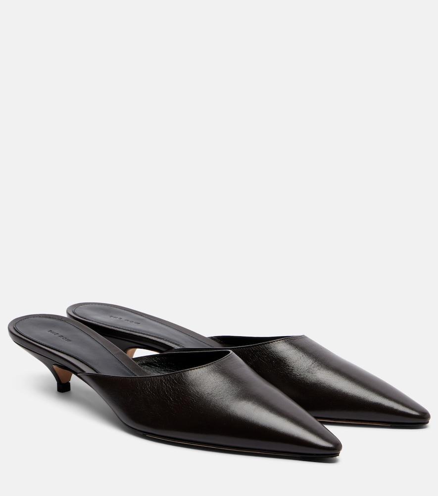 the row mica leather mules