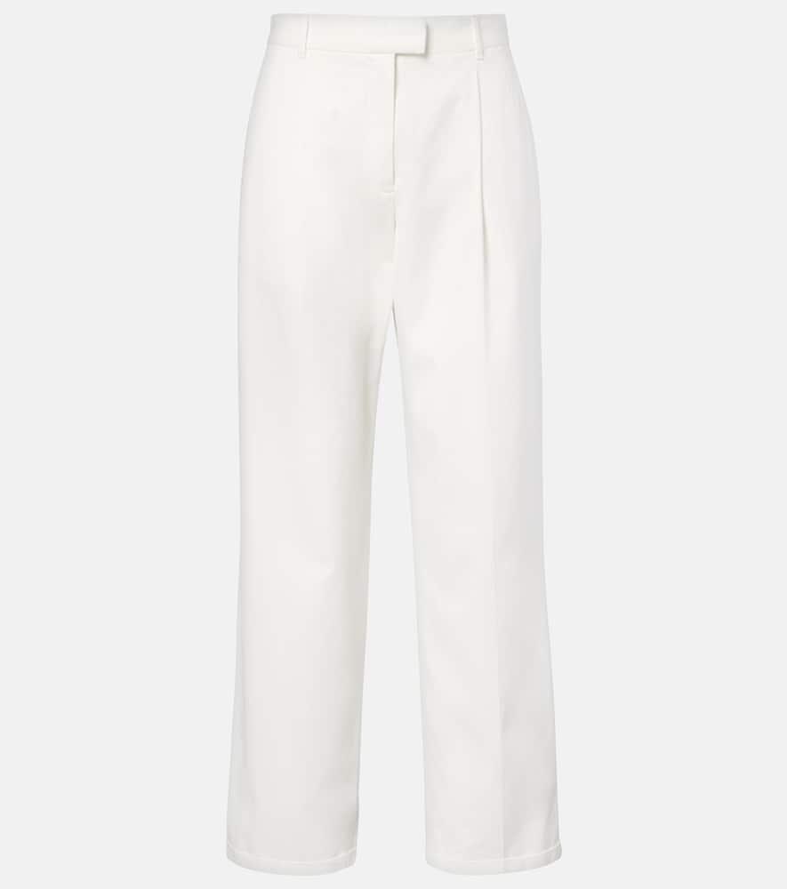 the row neriah cotton and cashmere straight pants