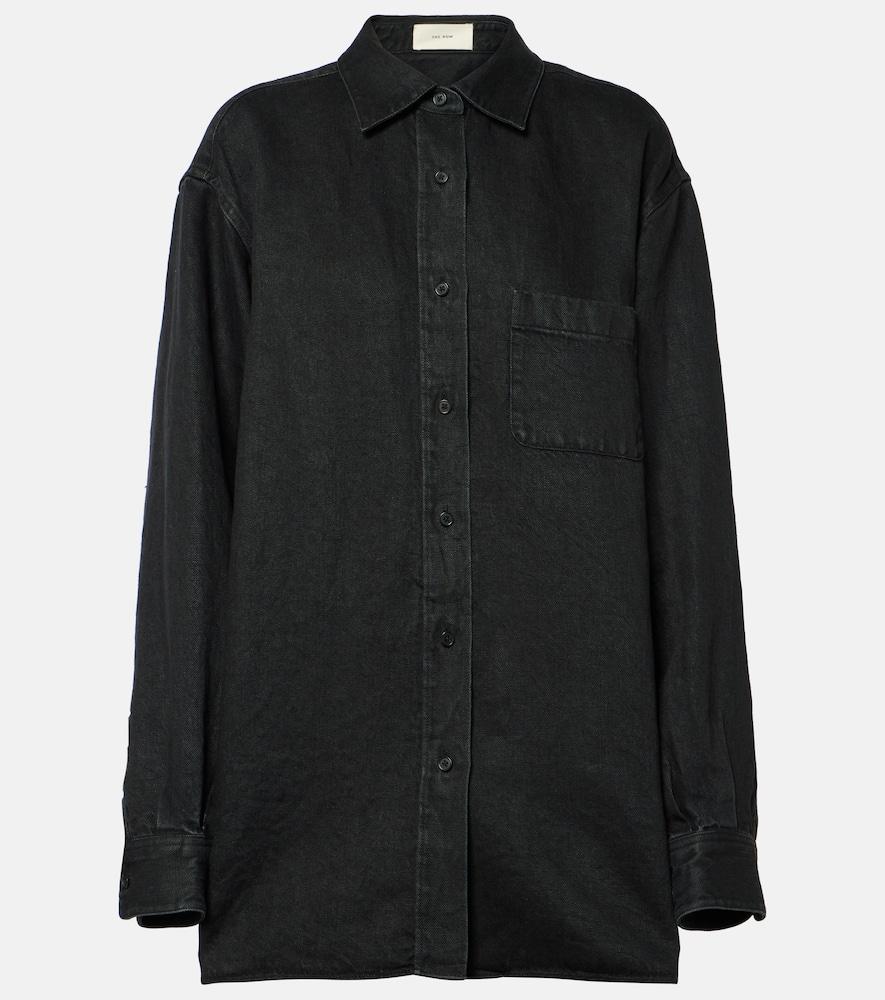 the row nesson oversized linen shirt