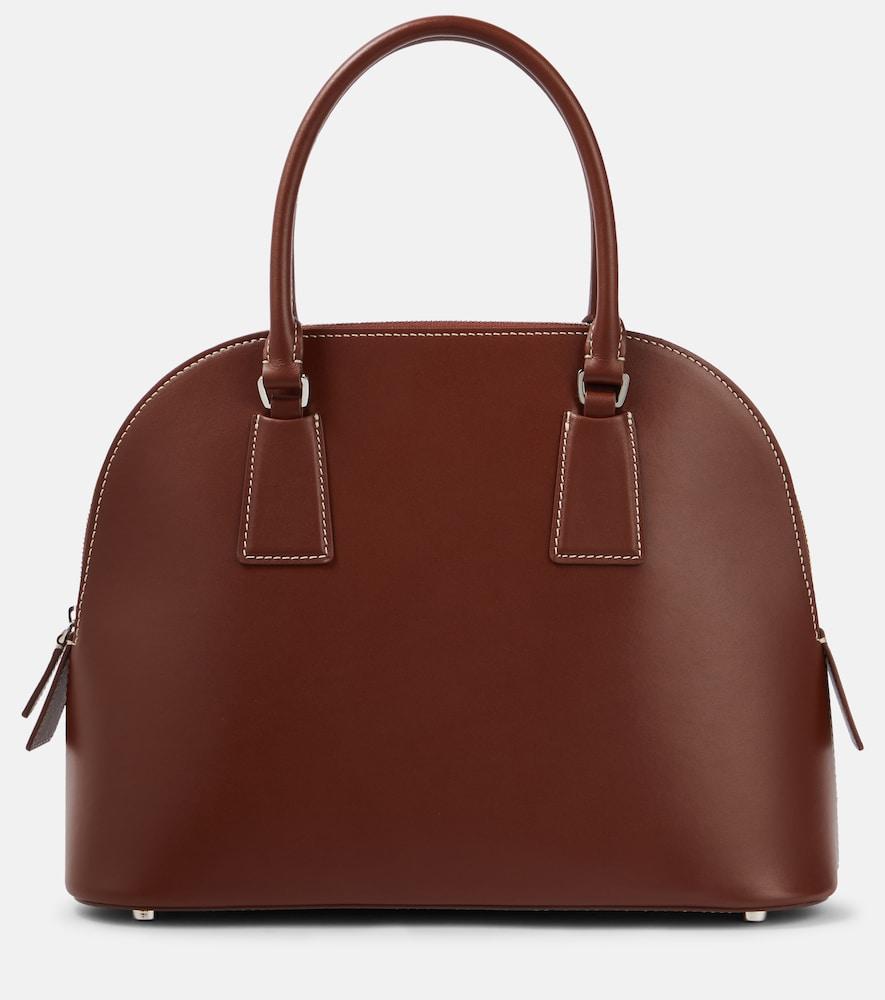 the row nina small leather tote bag
