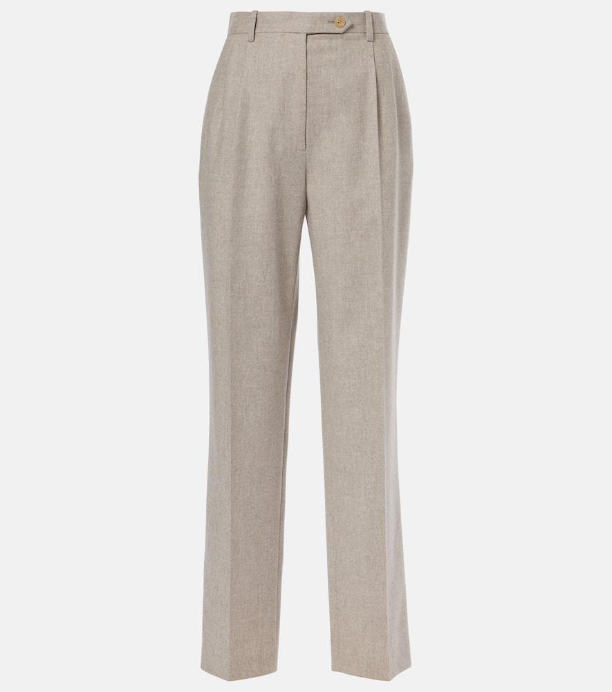 the row norbert wool and cashmere straight pants