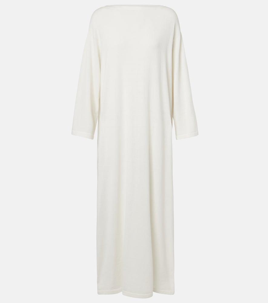 the row odet cotton and silk jersey maxi dress