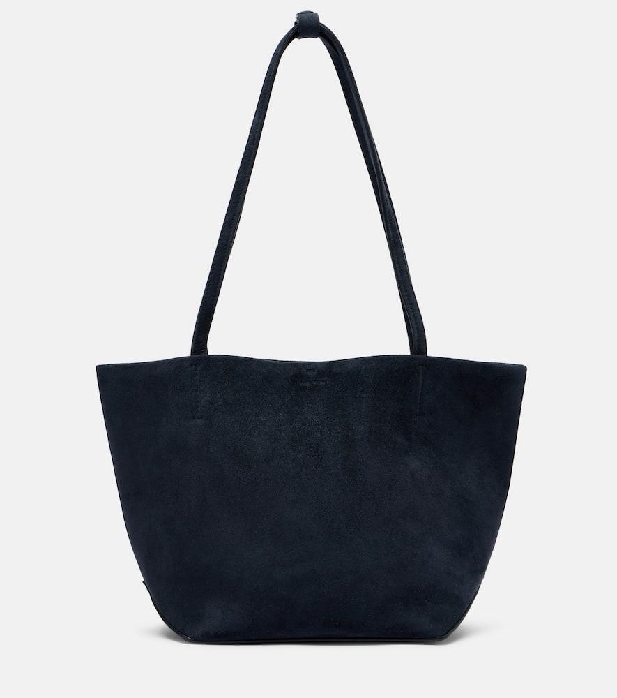 the row park edge medium suede tote bag