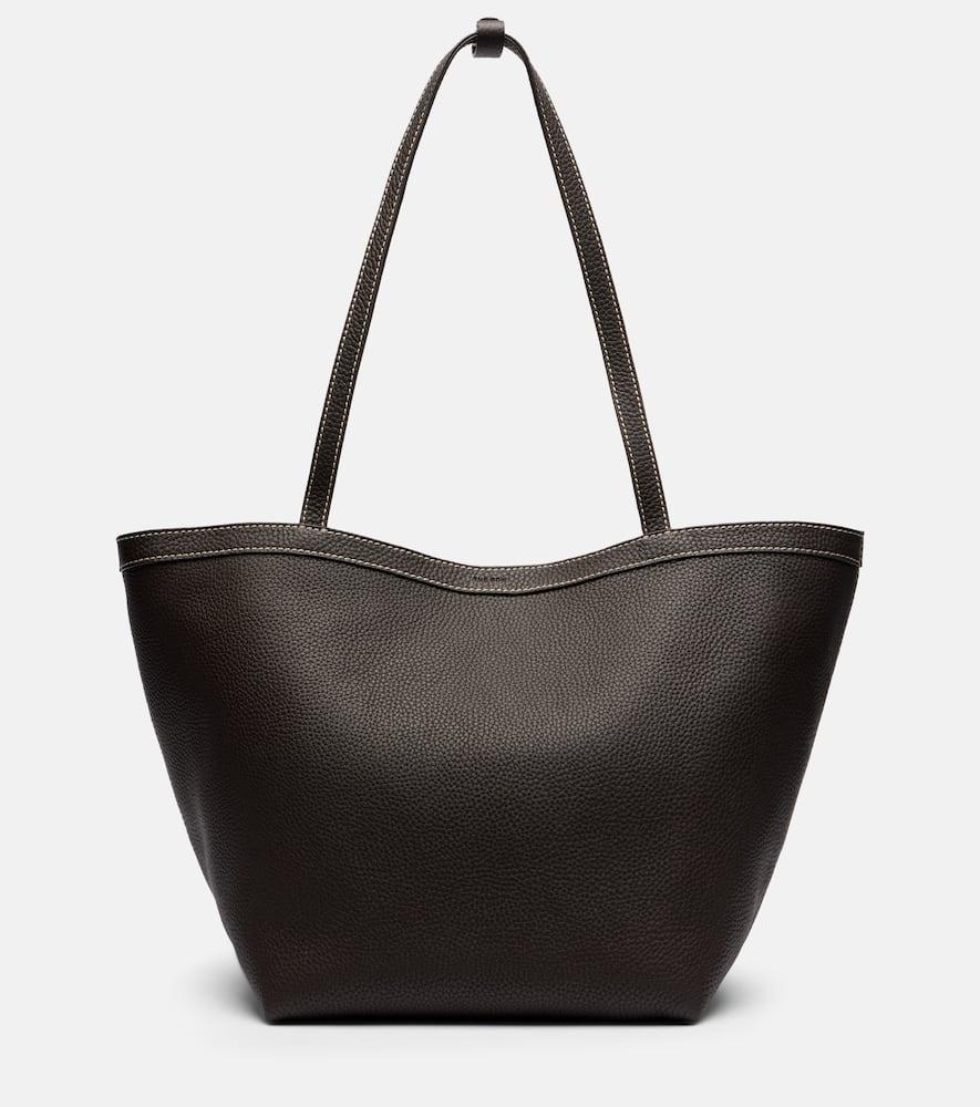 the row park large leather tote bag