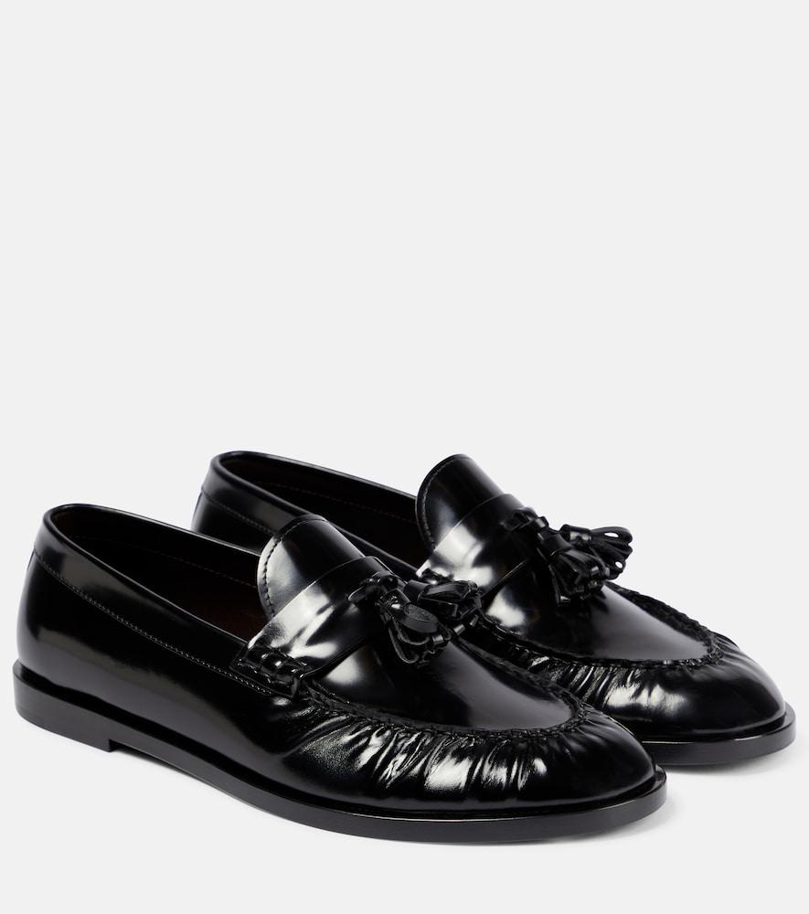 the row patent leather loafers