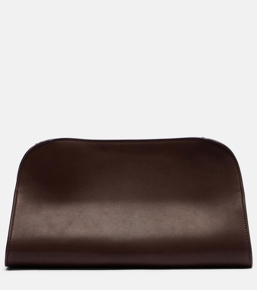 the row peggy medium leather clutch