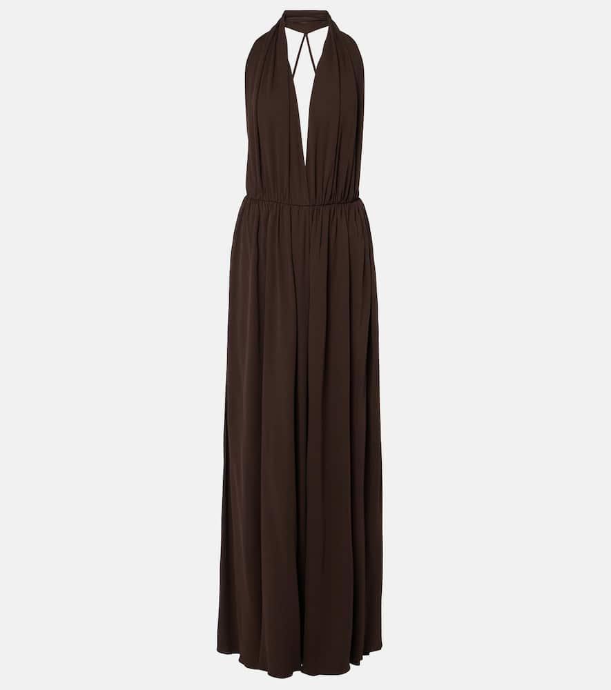 the row pharao gathered jersey crêpe gown