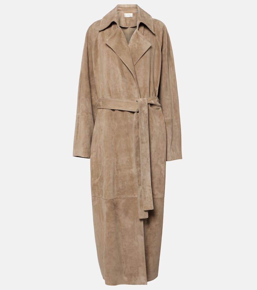 the row poseidone suede coat