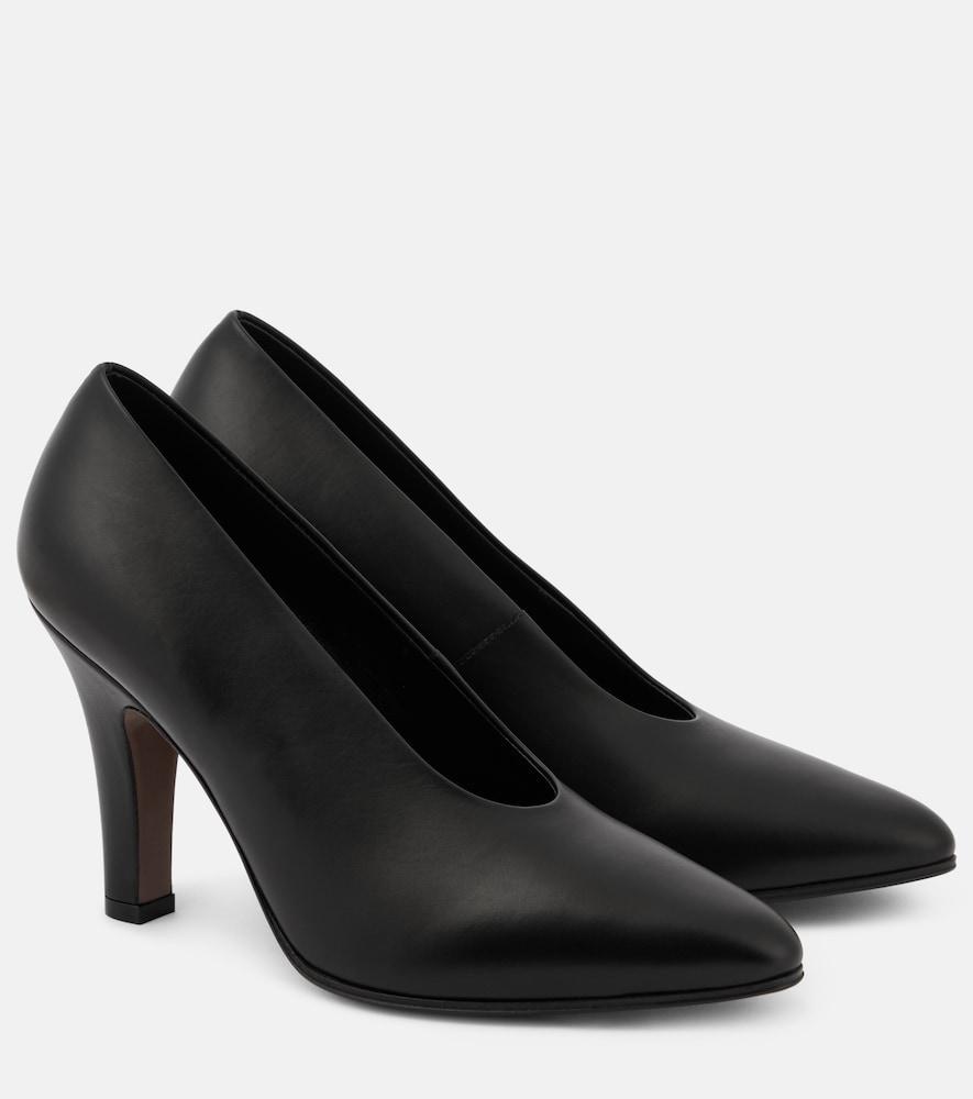 the row prudens 90 leather pumps
