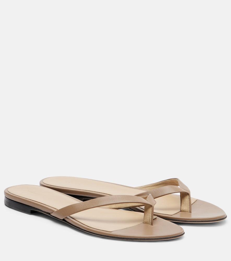 the row sacha leather thong sandals
