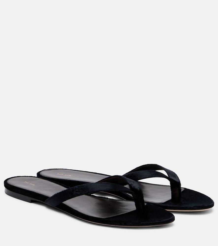 the row sacha velvet thong sandals