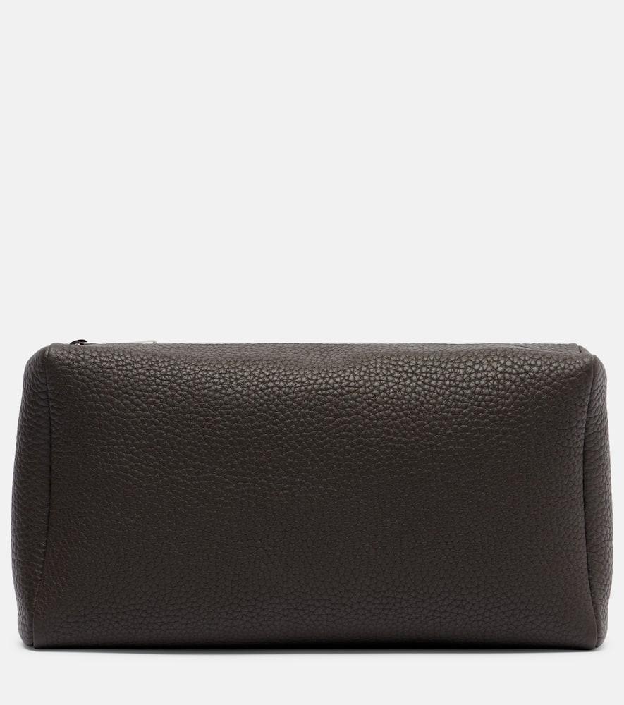 the row squared compact leather clutch