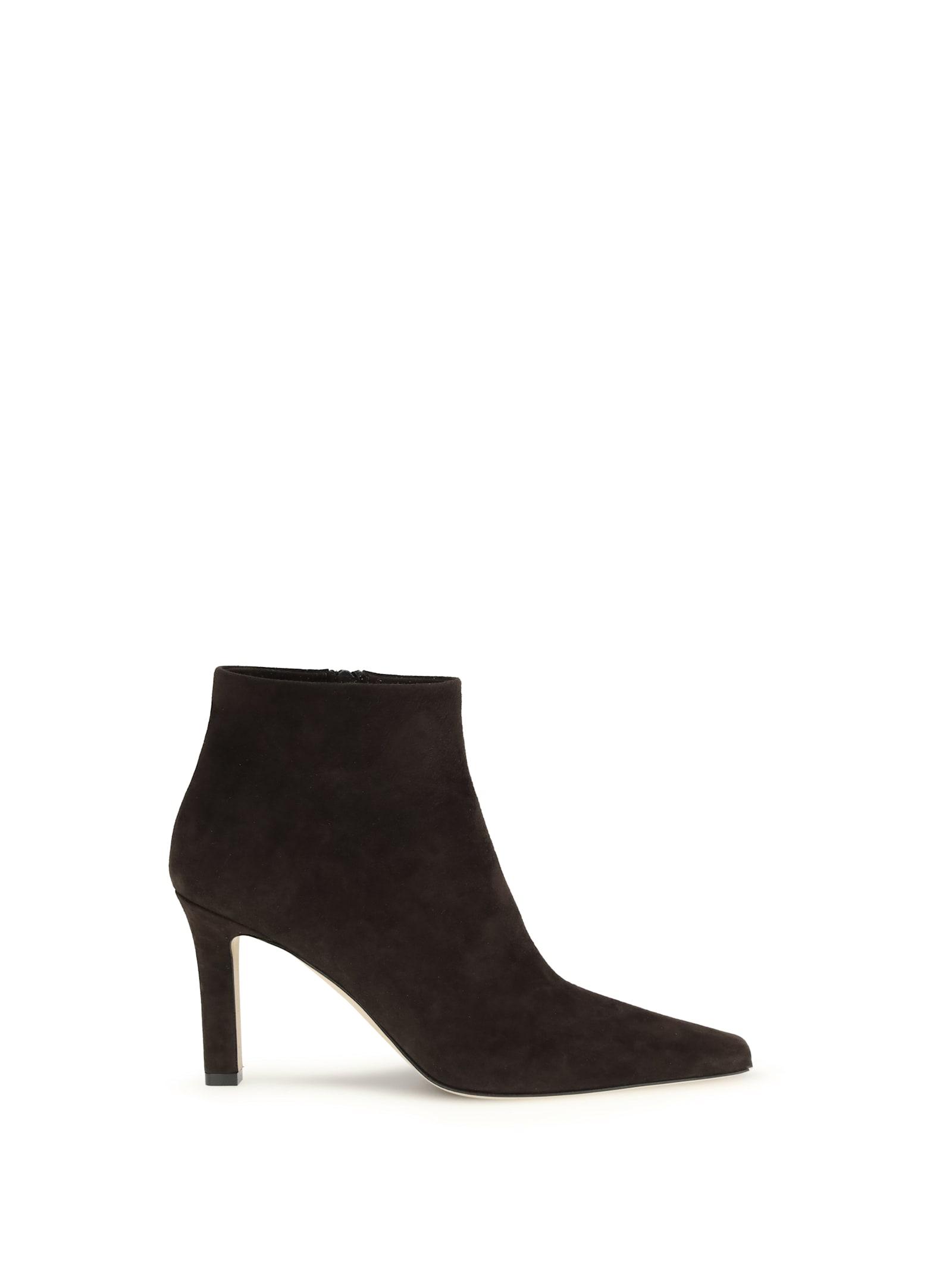 the row squared toe nappa leather ankle boots