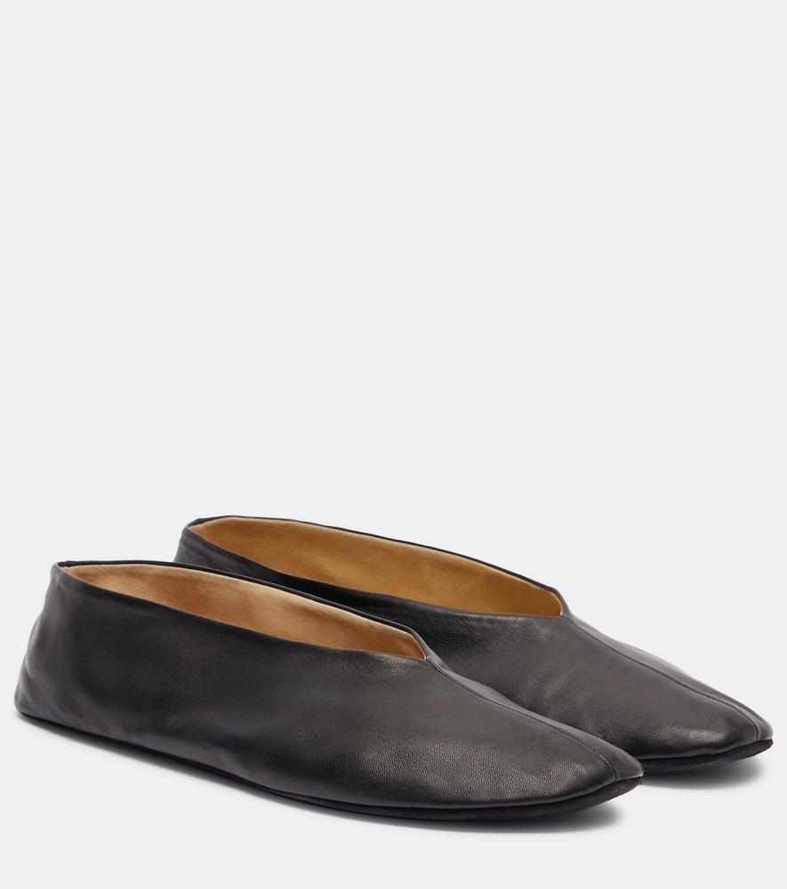 the row stella leather ballet flats