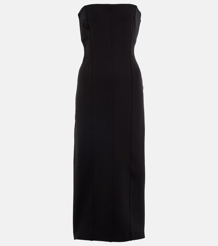 the row strapless midi dress