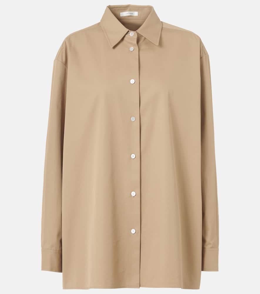 the row tansy cotton and cashmere shirt