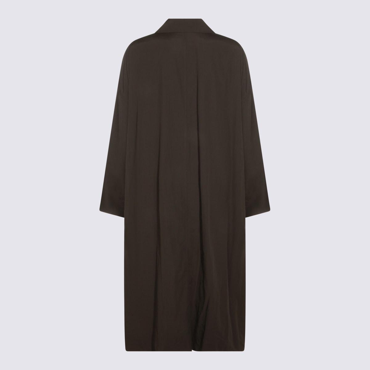 the row taupe nylon trench coat