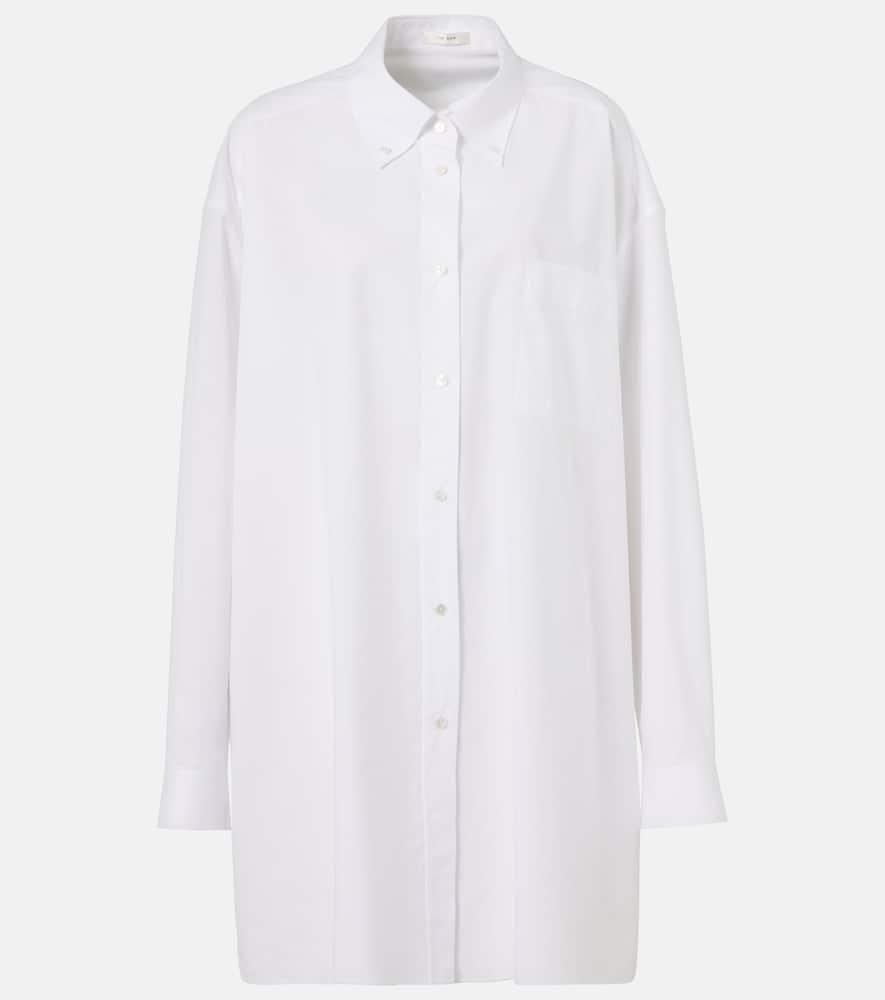the row victoria oversized cotton poplin shirt