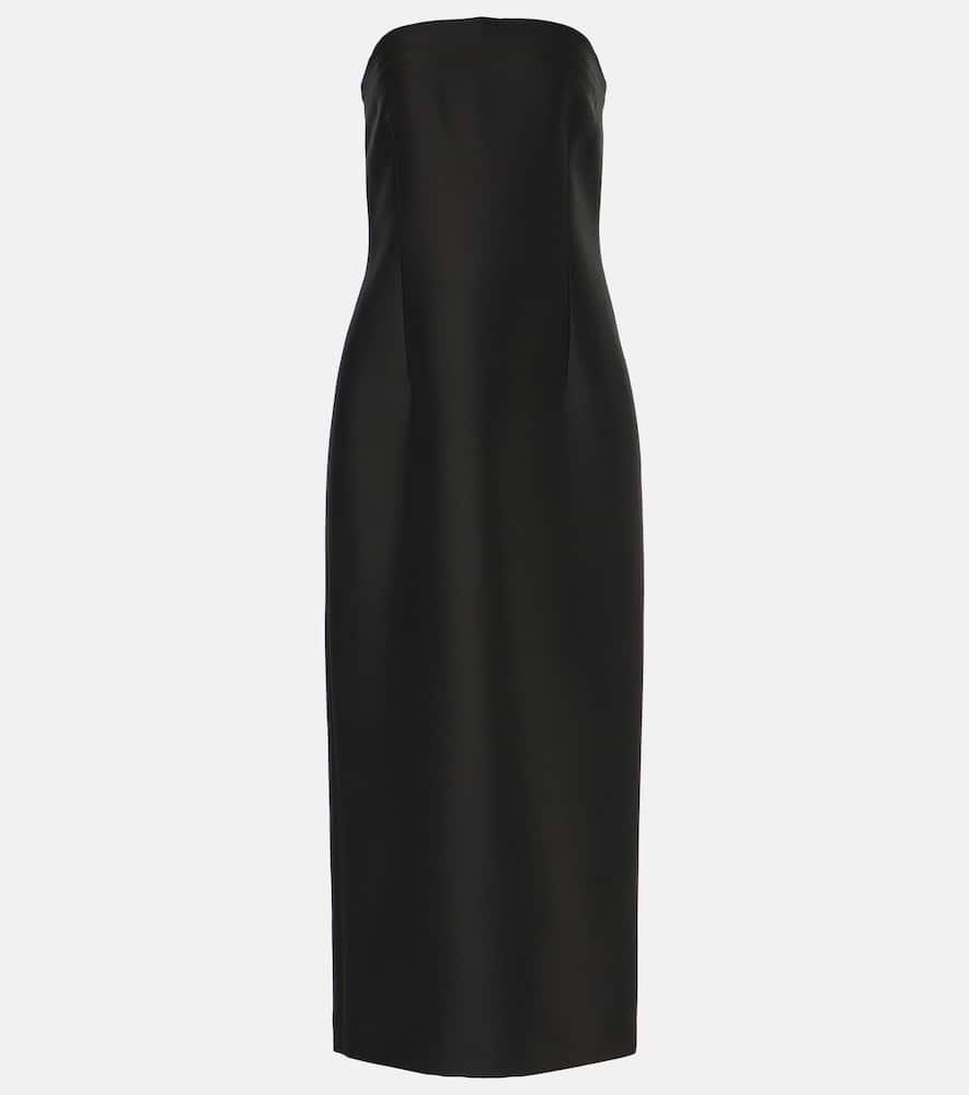 the row ward wool and silk maxi dress