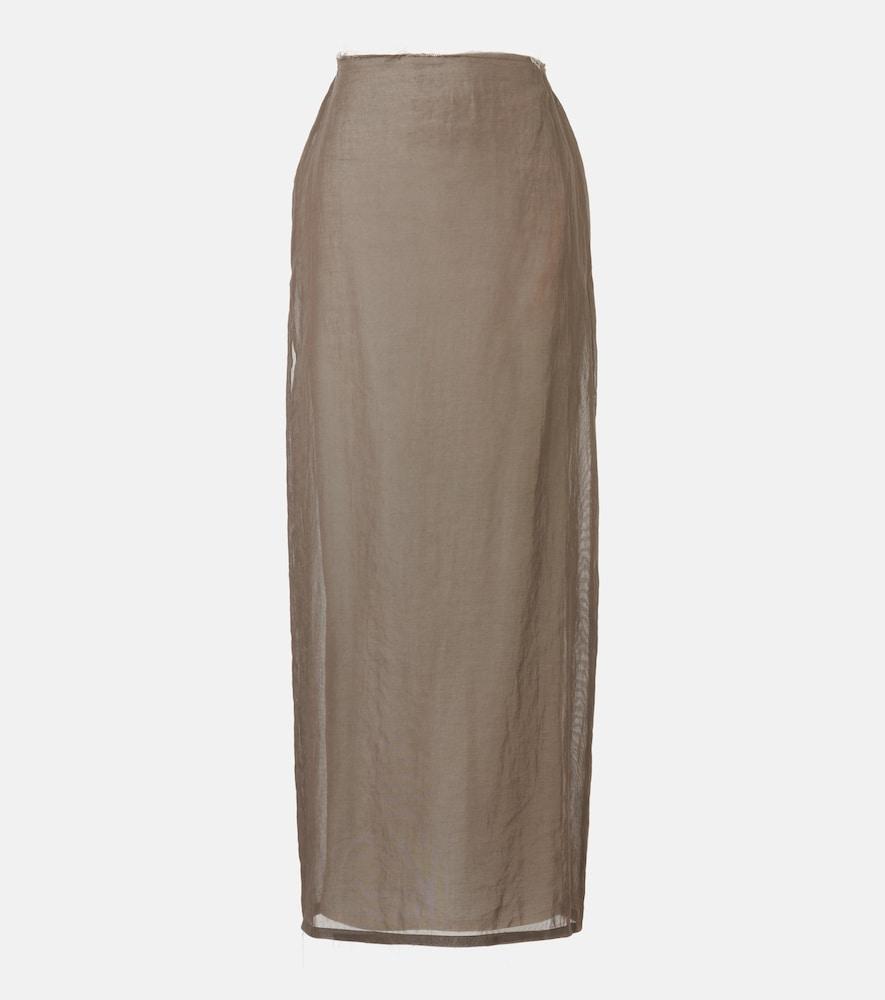 the row zaira deconstructed cotton maxi skirt