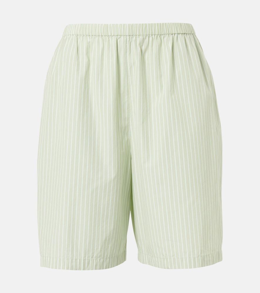 the row zinnia striped cotton poplin bermuda shorts