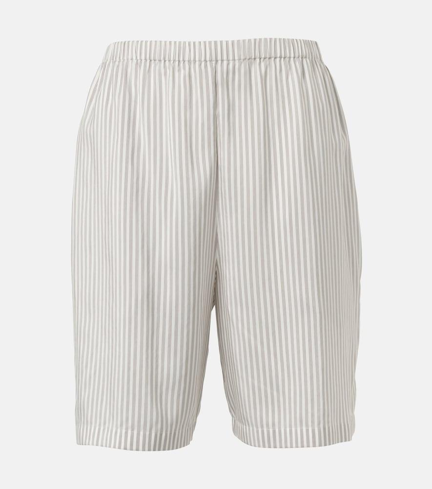 the row zinnia striped silk shorts