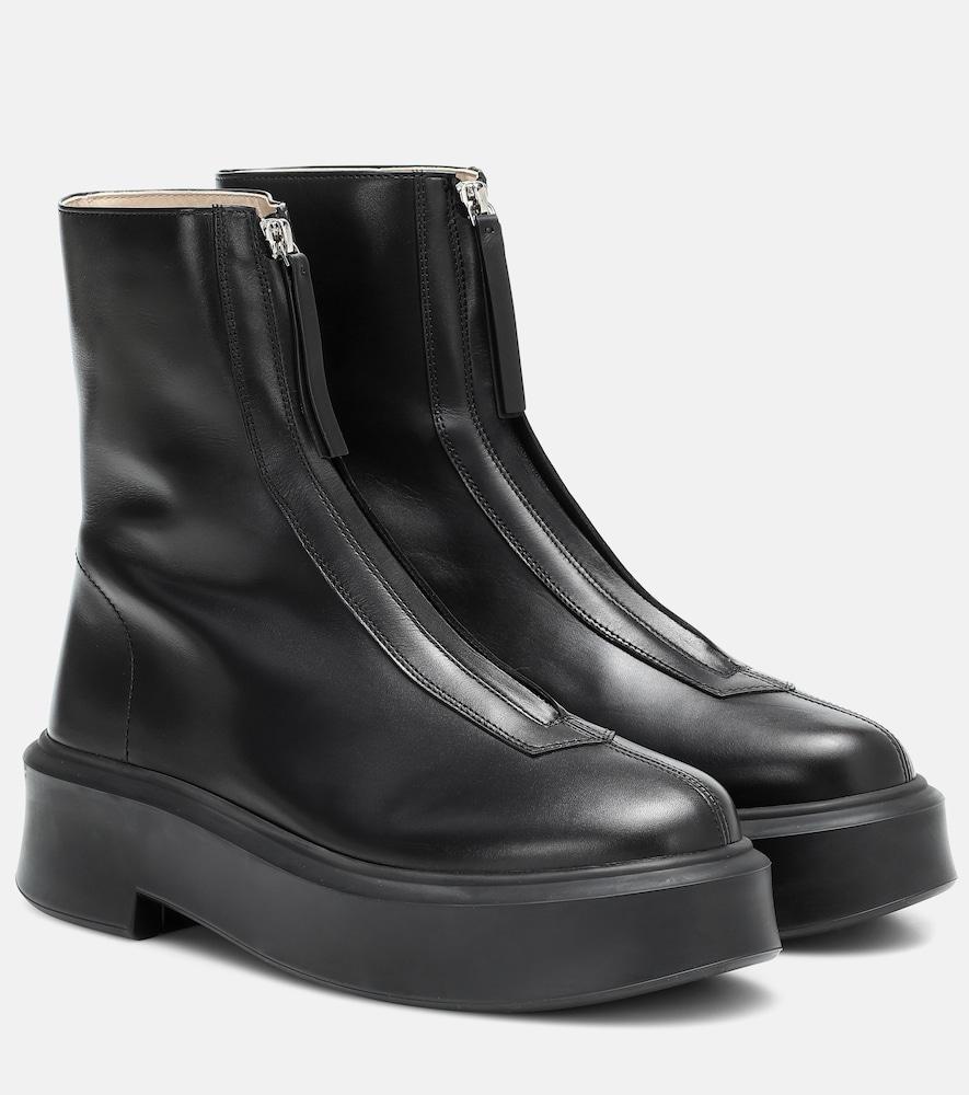 the row zipped 1 leather ankle boots