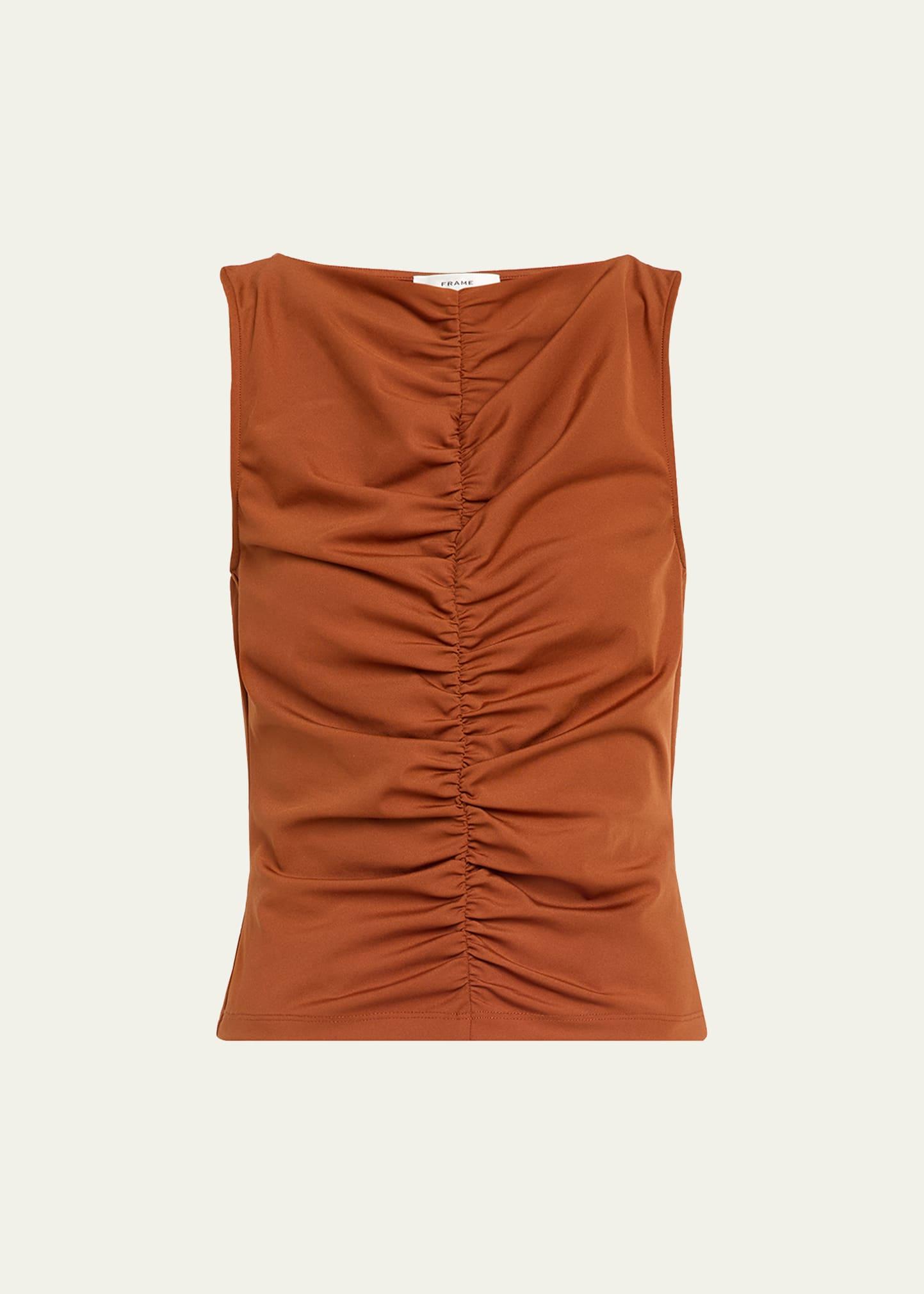 the ruched sleeveless top