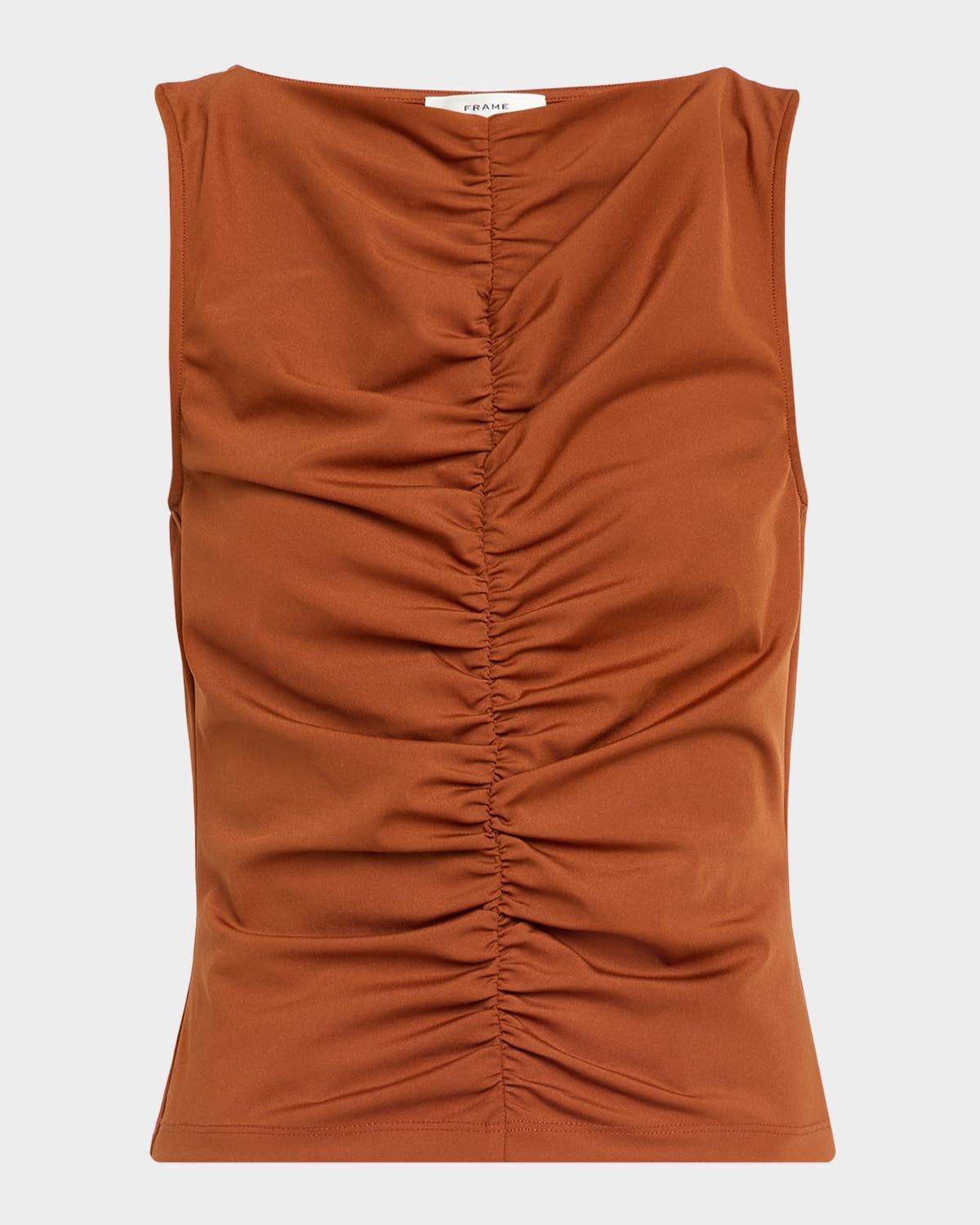 the ruched sleeveless top
