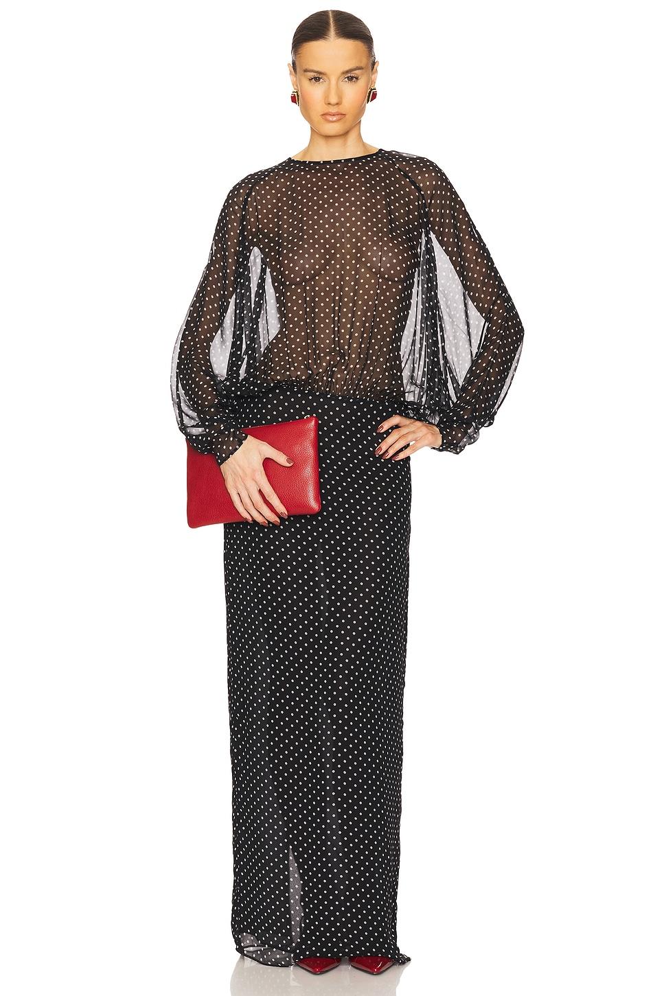 the sabrina dress in printed silk chiffon