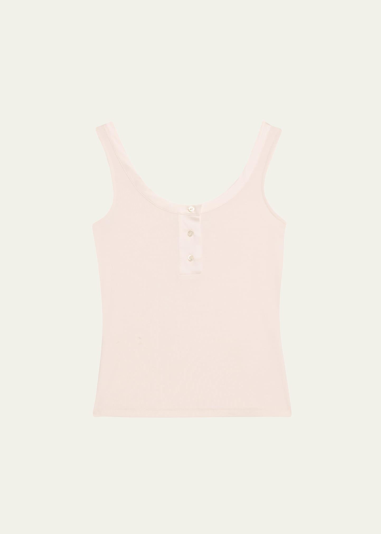 the satin trim tank top