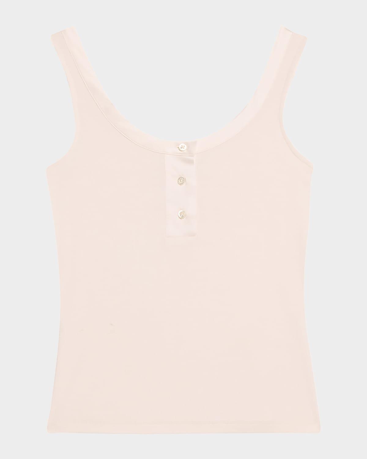 the satin trim tank top