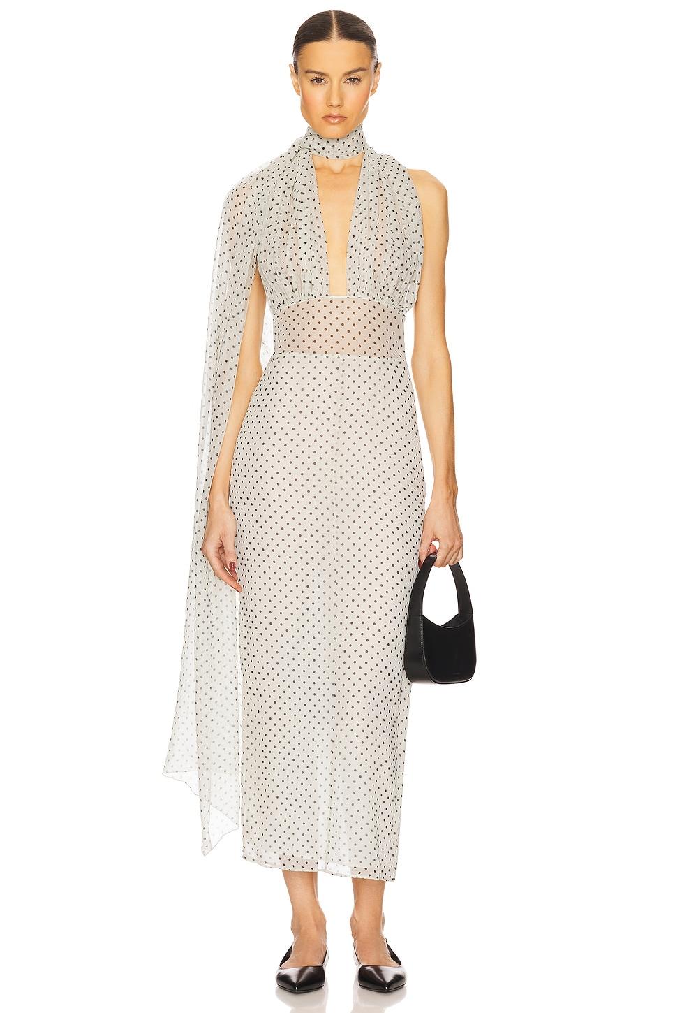 the scarf dress in printed silk chiffon