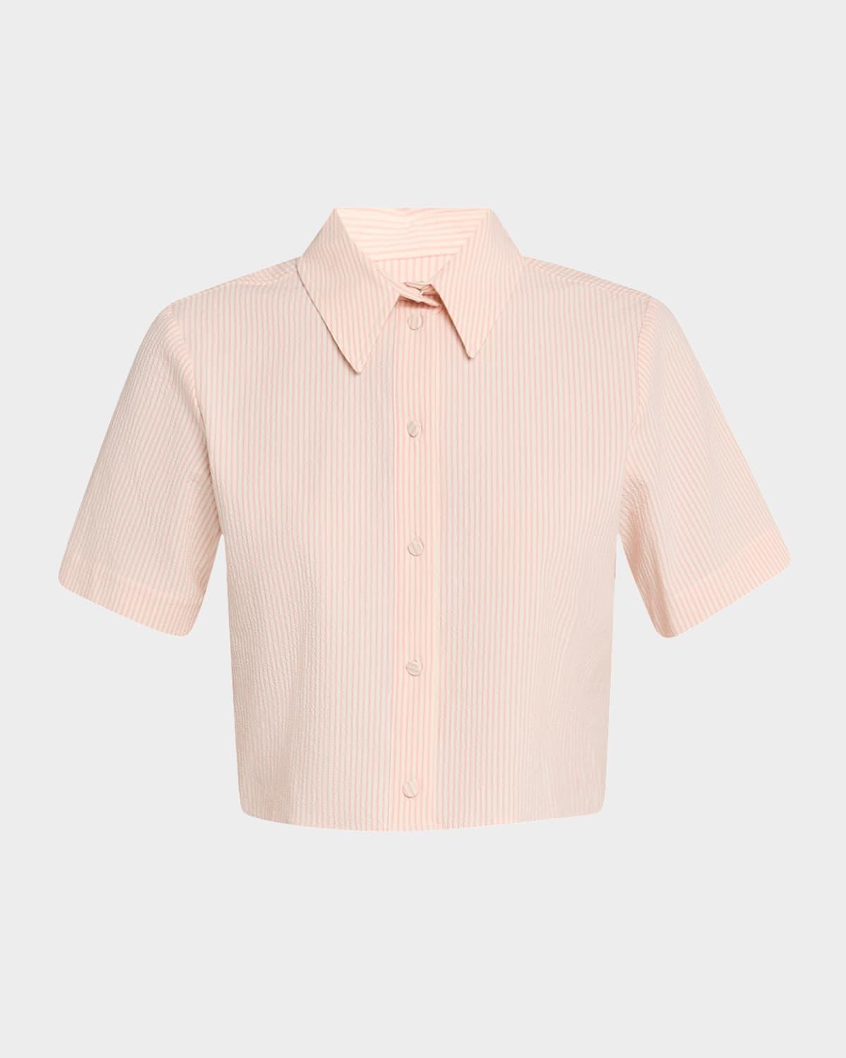 the seersucker crop shirt