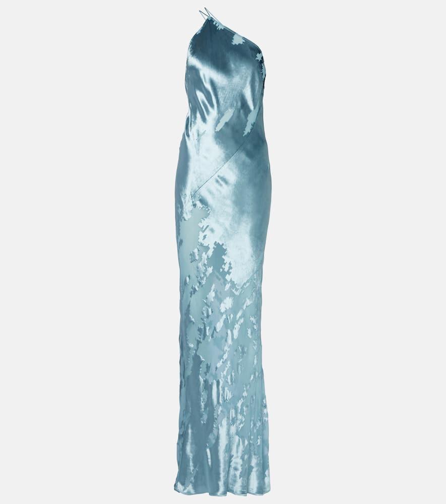 the sei asymmetric velvet gown