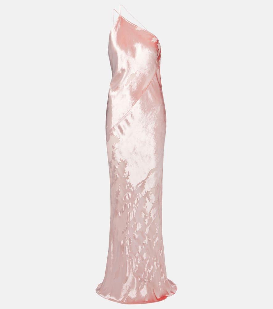 the sei asymmetric velvet gown