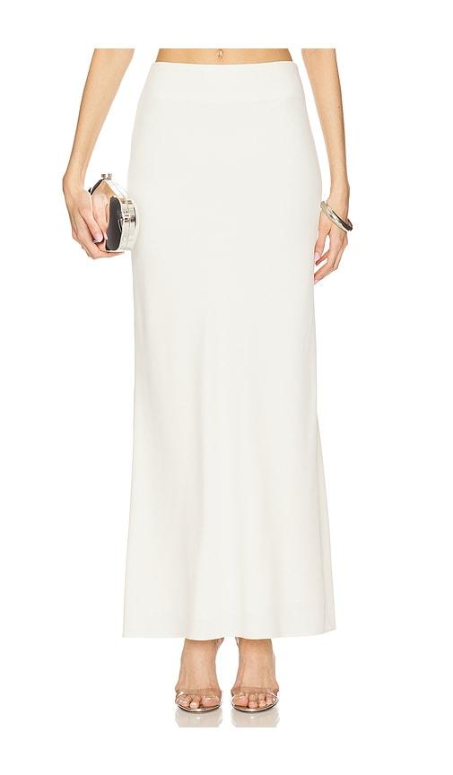 the sei crepe bias maxi skirt in cream.