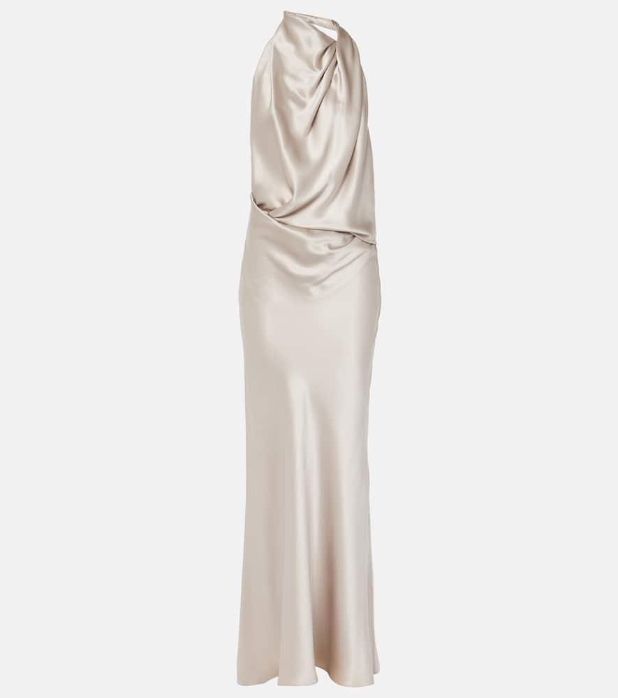 the sei draped silk gown