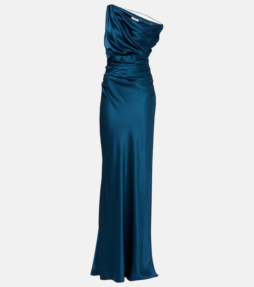 the sei draped silk satin gown