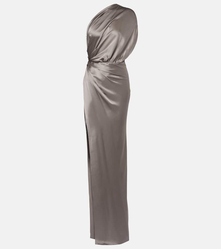 the sei draped silk satin gown